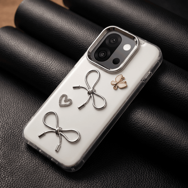 Ribbon Butterfly Silicone Hard Case for Oneplus 15 - The Hatke