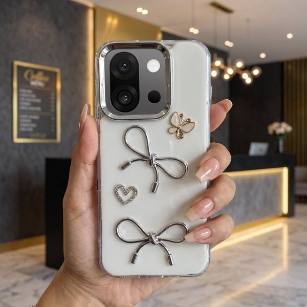 Ribbon Butterfly Silicone Hard Case for Oneplus 15 - The Hatke