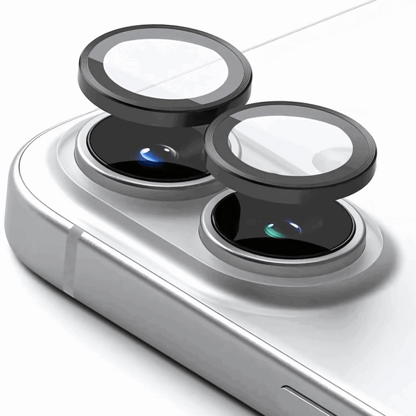 Black Metallic camera ring lens guard for Apple iphone 17