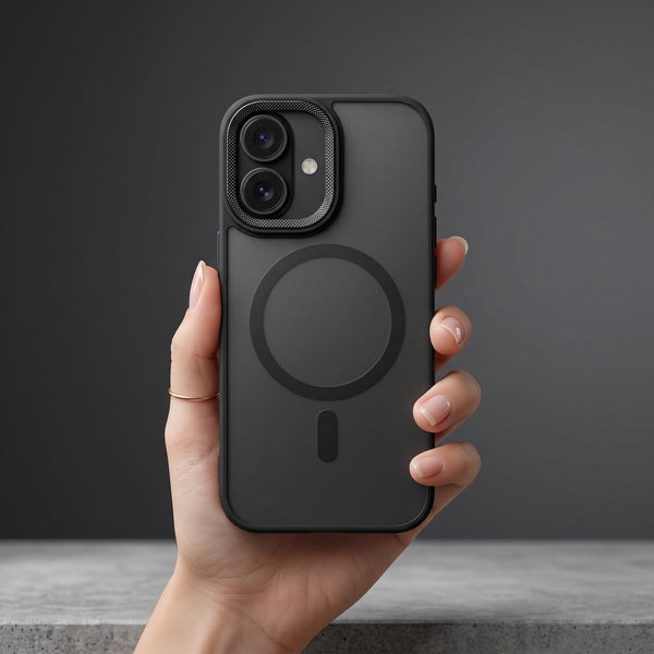 Ringmag Matte Black case for Apple iphone 17 - The Hatke