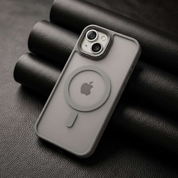 Ringmag Matte Grey case for Apple iphone 13 - The Hatke