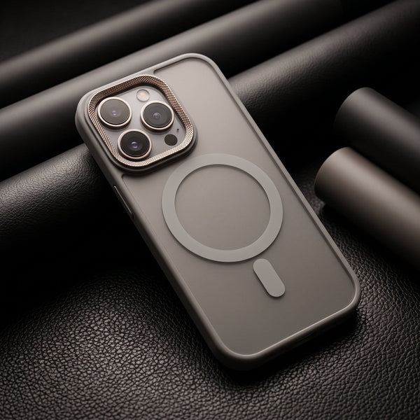 Ringmag Matte Grey case for Apple iphone 16 Pro Max - The Hatke