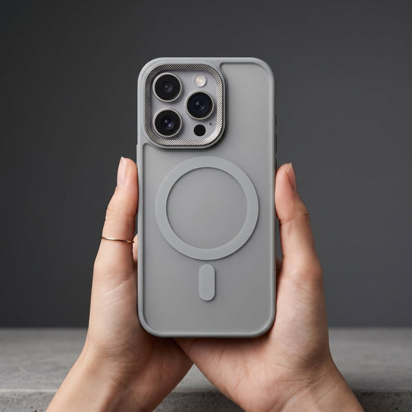 Ringmag Matte Grey case for Apple iphone 16 Pro Max - The Hatke