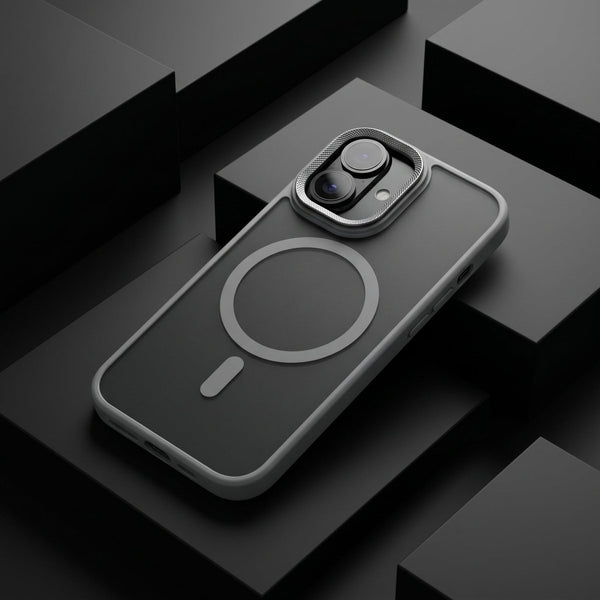 Ringmag Matte Grey case for Apple iphone 17 - The Hatke