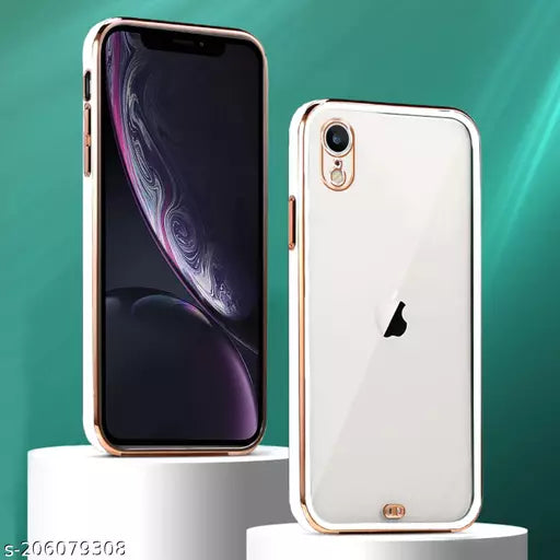 White Electroplated Transparent Case for Apple iphone XR