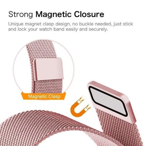 Rose gold Chain Strap For Apple Watch Series 1 (42mm/44mm/45mm/46mm/49mm) - The Hatke