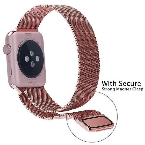 Rose gold Chain Strap For Apple Watch Series SE GEN 2 (38mm/40mm/41mm) - The Hatke