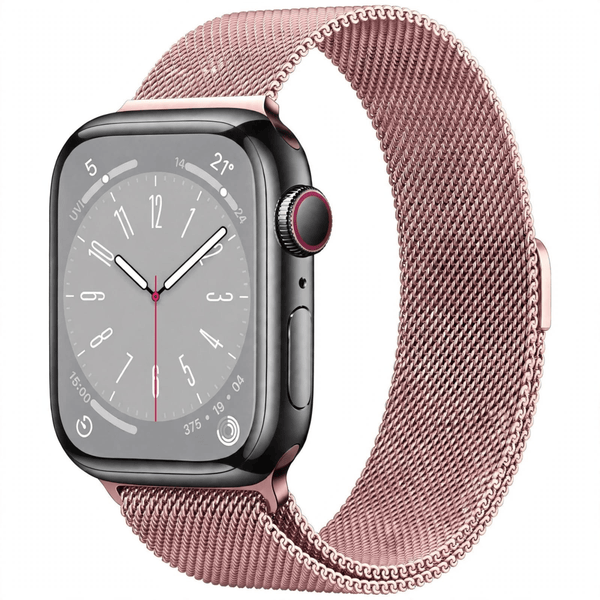 Rose gold Chain Strap For Apple Watch Series SE GEN 2 (42mm/44mm/45mm/46mm/49mm) - The Hatke