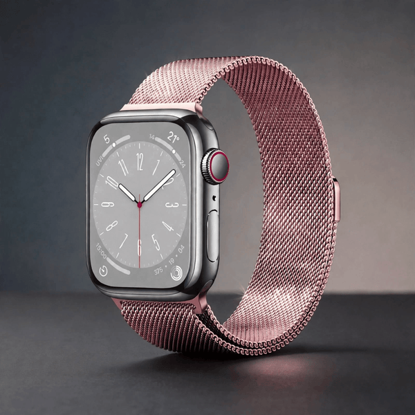 Rose gold Chain Strap For Apple Watch Series SE GEN 2 (42mm/44mm/45mm/46mm/49mm) - The Hatke
