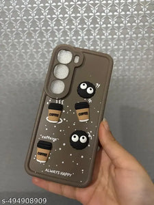 Brown COFFEE (ALWAYS HAPPY) Silicone case for Vivo Y300