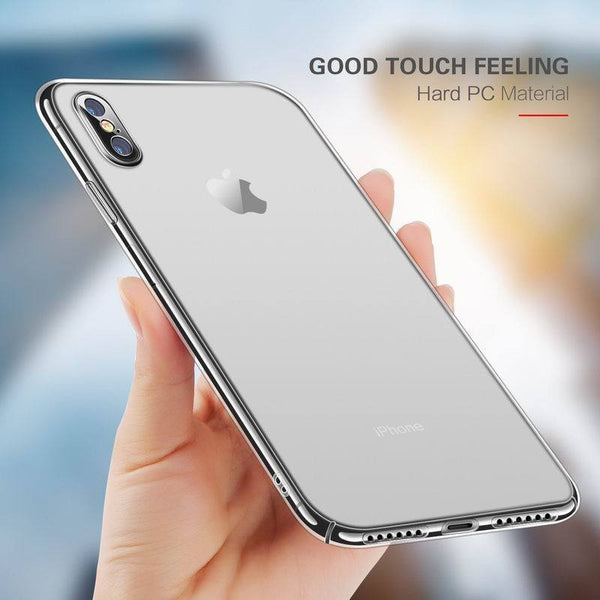 White Transparent Magnetic Back Case for Apple iphone Xs Max