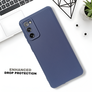 Dark Blue Line Wave Silicone Case for Samsung  S20 FE