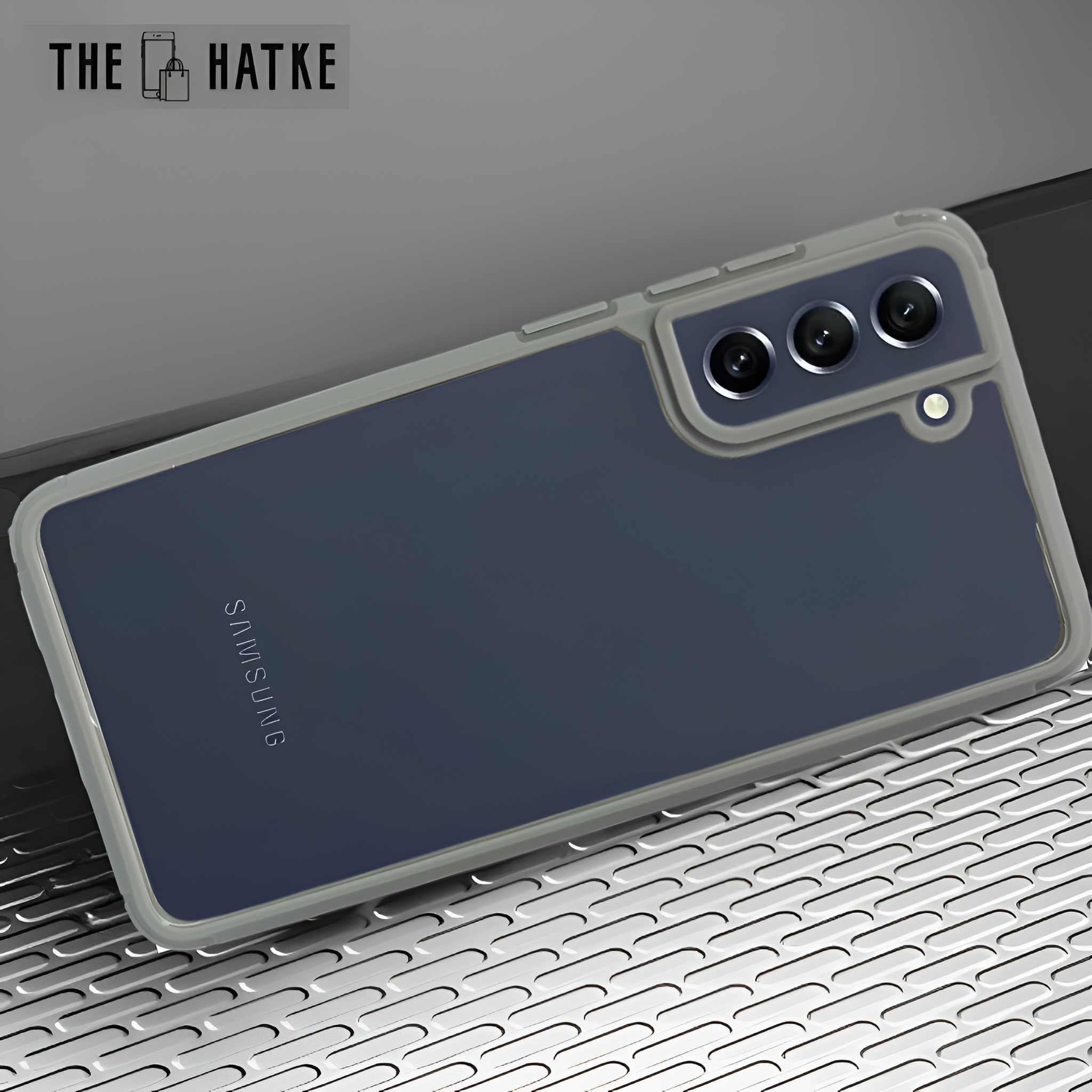 Pureview Grey Hybrid Shockproof Silicone Case for Samsung S22 Plus