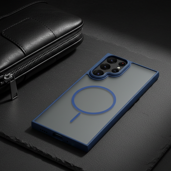 KYRON Dark Blue Matte Case for Samsung S22 Ultra