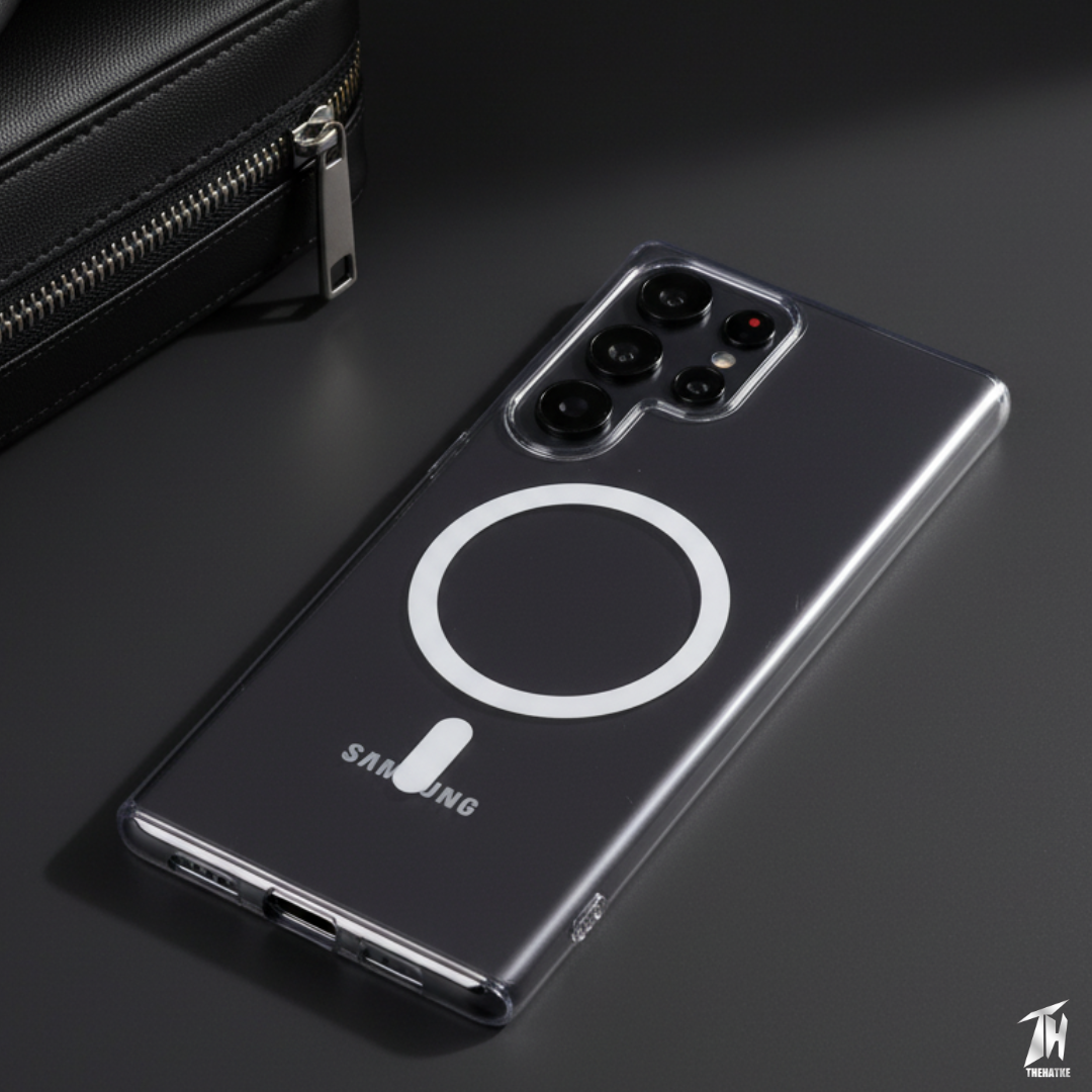 White Shine Magsafe Case for Samsung S23 Ultra