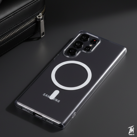 White Shine Magsafe Case for Samsung S23 Ultra