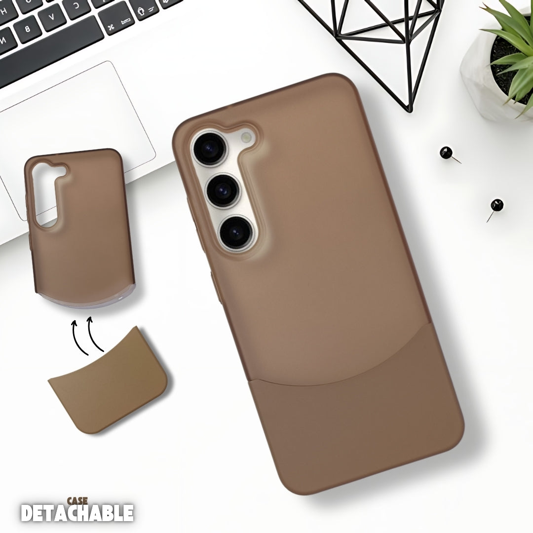 Brown Detach Matte Case For Samsung S23