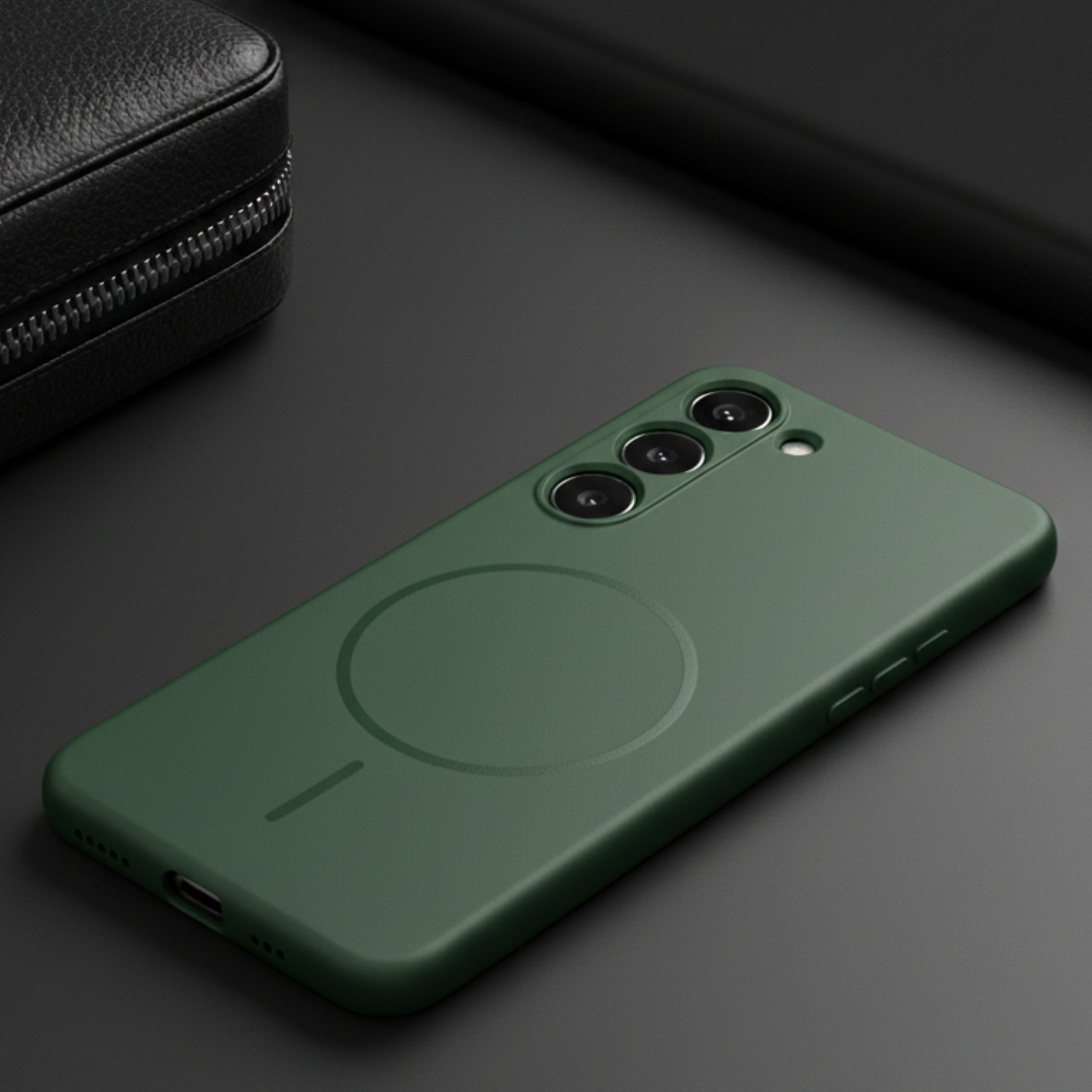 CAVEN Dark Green Silicone case for Samsung S23