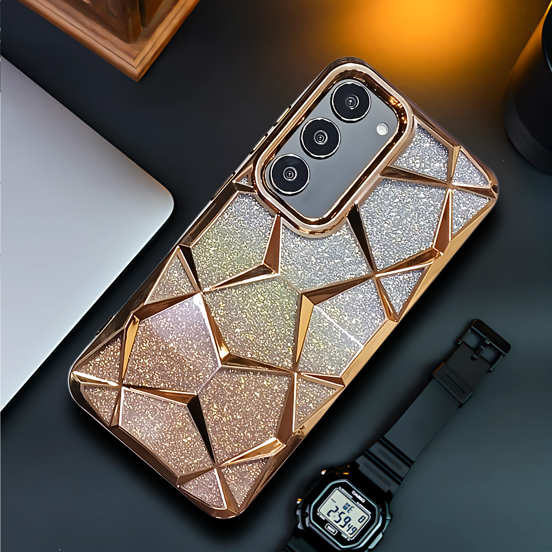 Dazzle Gold Silicone case for Samsung S23 5G