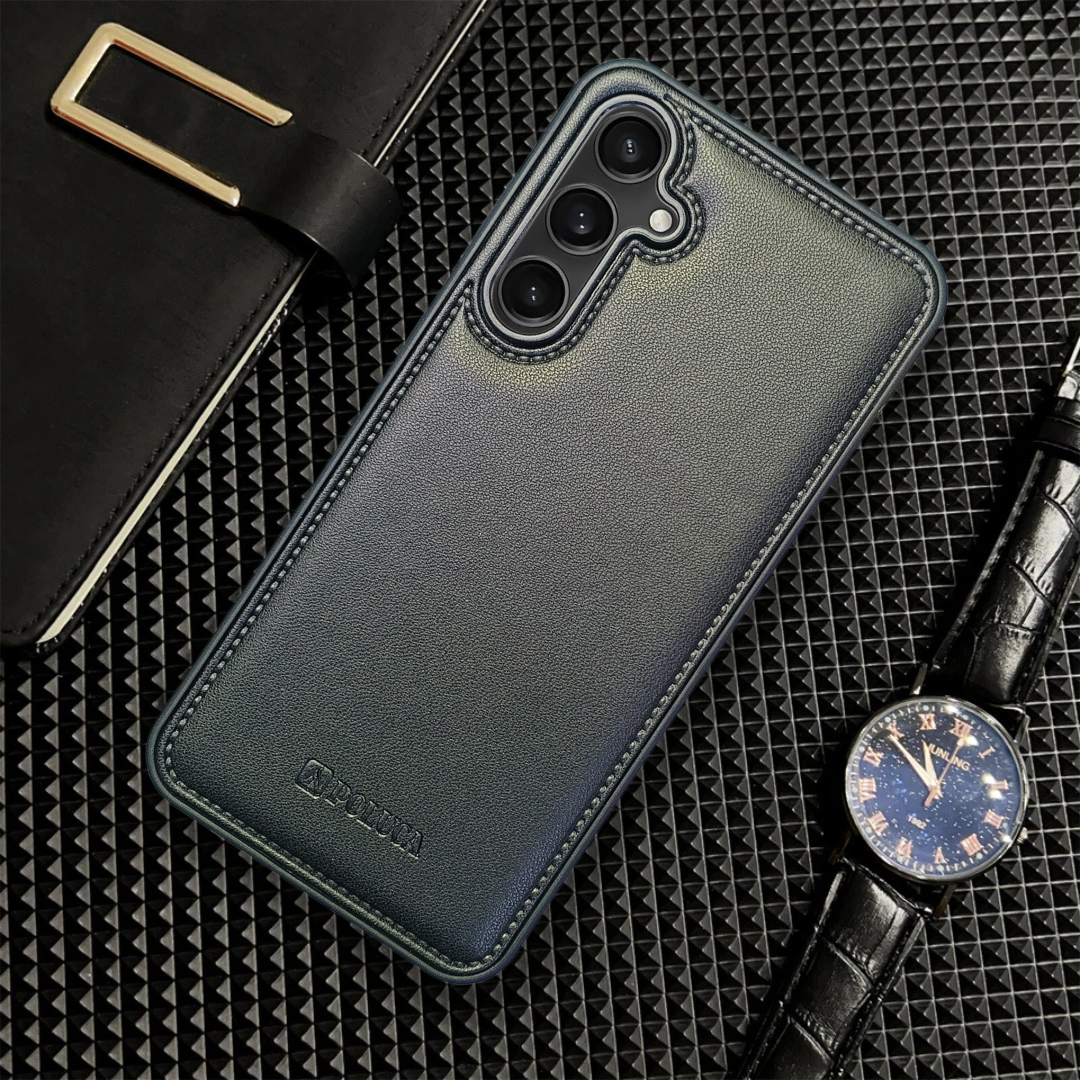 Prime Leather Black Leather Case for Samsung S24