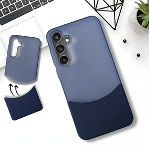 Dark Blue Detach Matte Case For Samsung A15