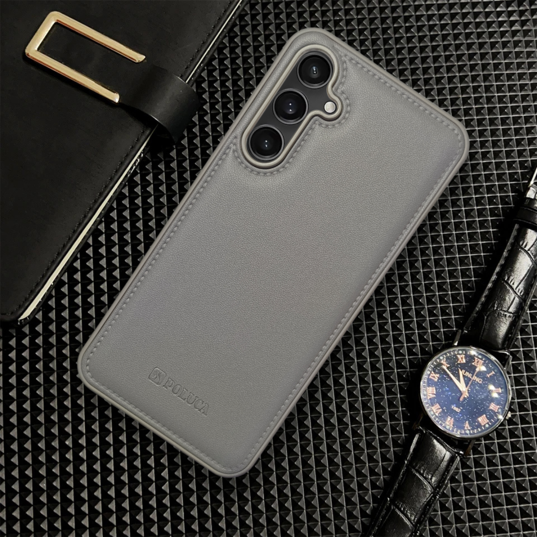 Prime Leather Grey Leather Case for Samsung S24