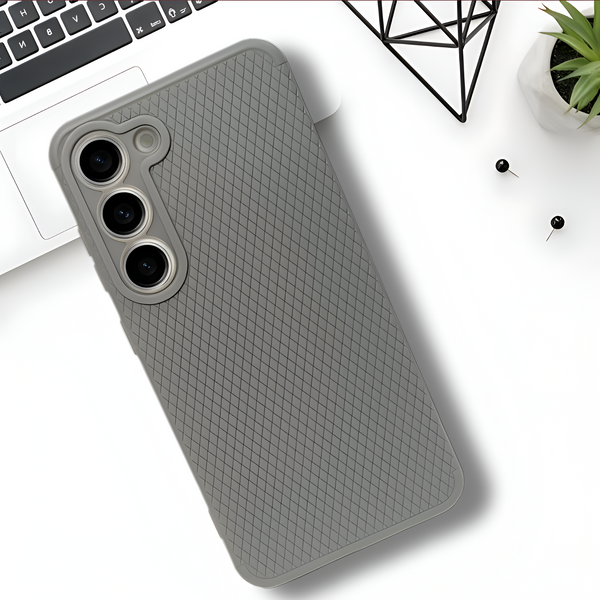 Grey Line Wave Silicone Case for Samsung S23