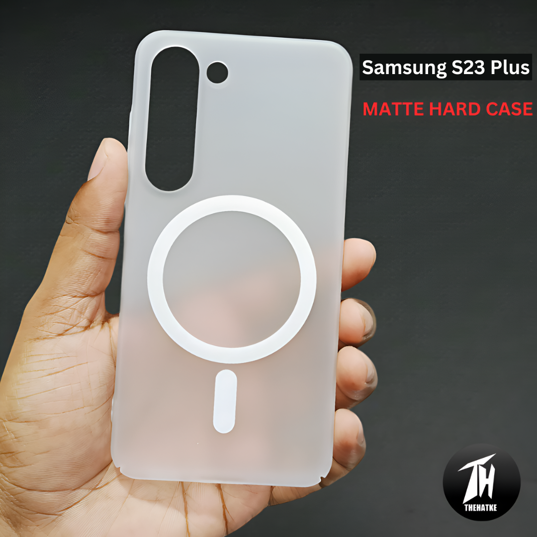 White Paper Matte Magsafe Case for Samsung S23 Plus