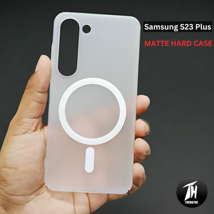 White Paper Matte Magsafe Case for Samsung S23 Plus