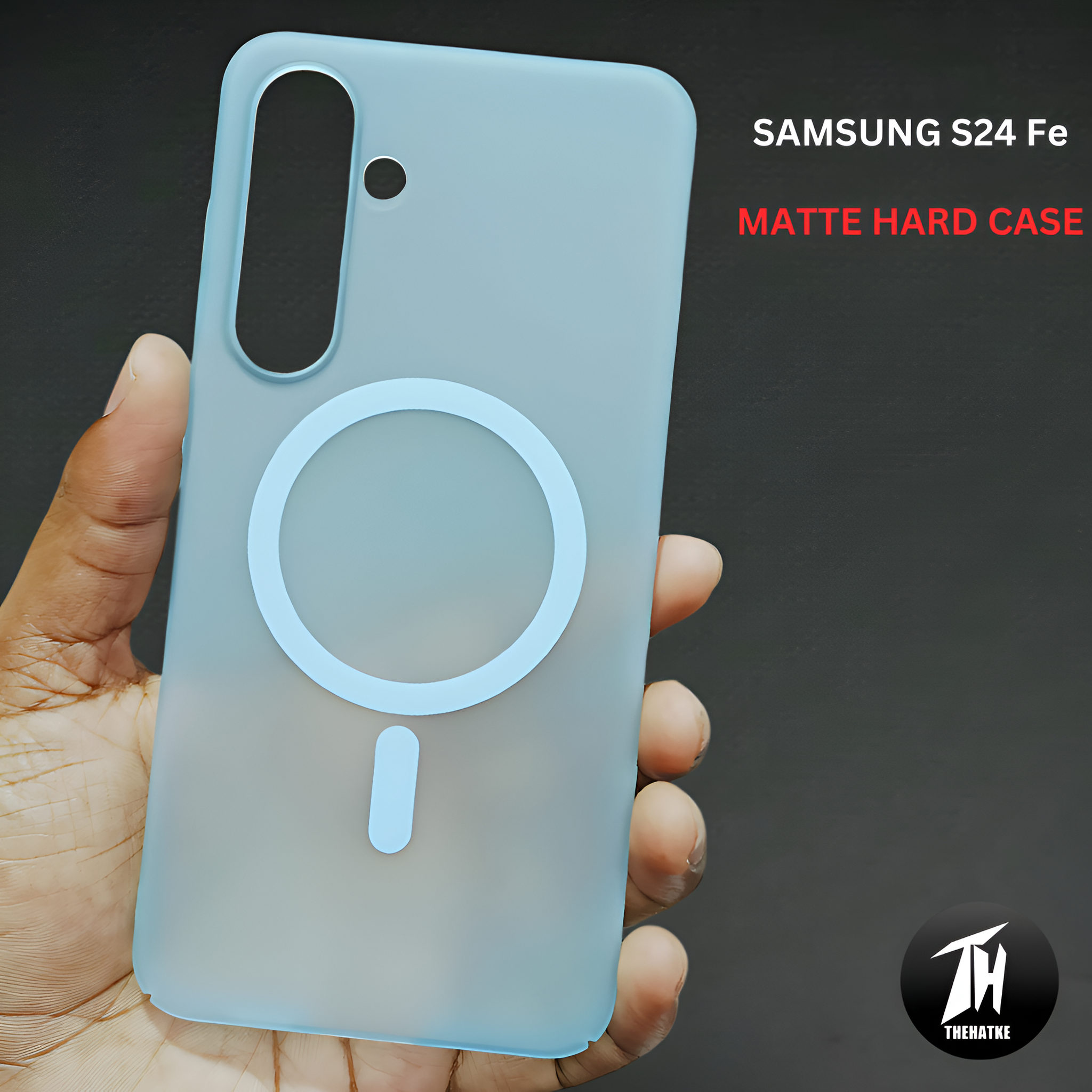Blue Paper Matte Magsafe Case for Samsung S24 Fe