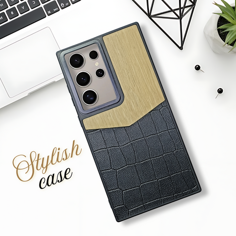 WoodTouch Cream Case for Samsung S24 Ultra