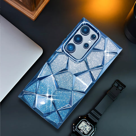 Dazzle Blue Silicone case for  Samsung S23 Ultra