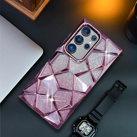 Dazzle Pink Silicone case for  Samsung S23 Ultra