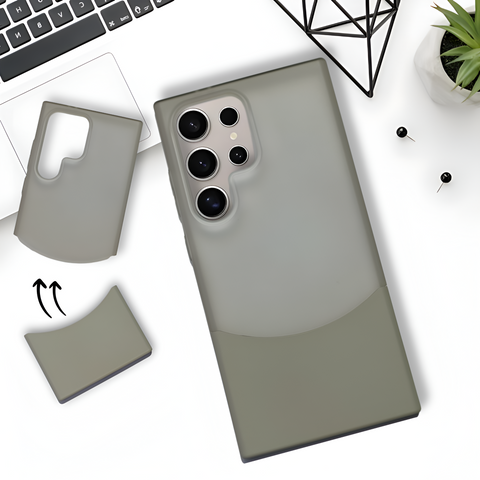 Grey Detach Matte Case For Samsung S23 Ultra