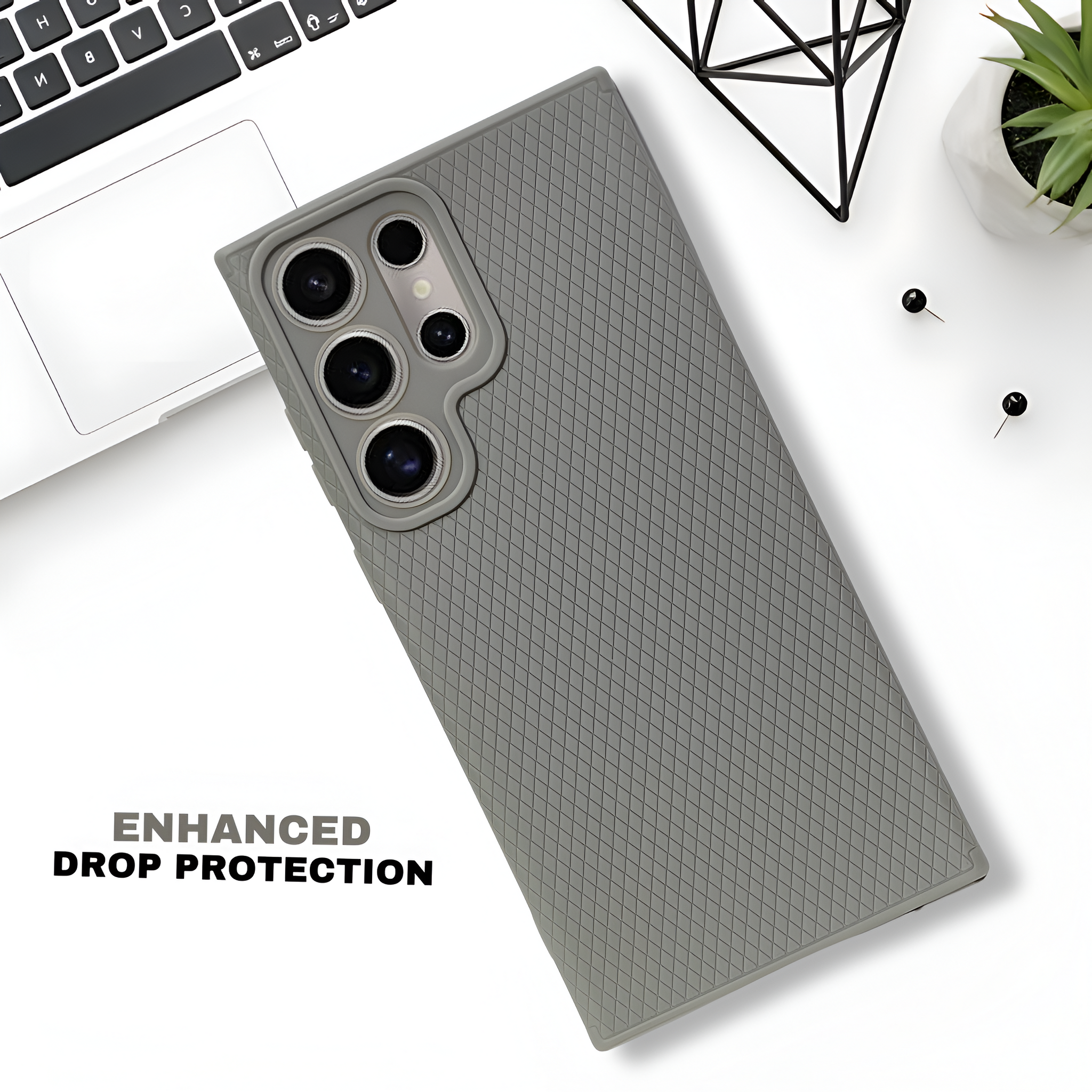 Grey Line Wave Silicone Case for Samsung  S23 Ultra
