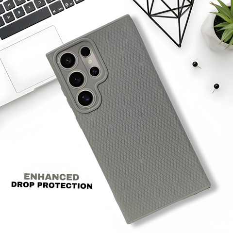 Grey Line Wave Silicone Case for Samsung S24 Ultra