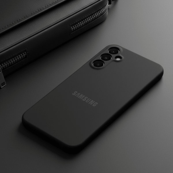 Black Original Camera Safe Silicone case for Samsung S25 FE