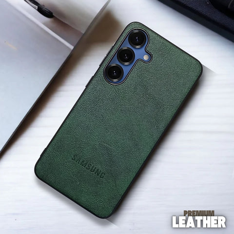Regal Green Leather case for Samsung S25
