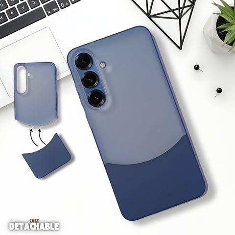 Dark Blue Detach Matte Case For Samsung S25