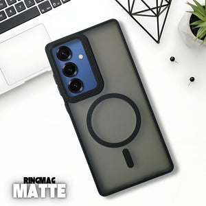 Ringmag Matte Black case for Samsung S25