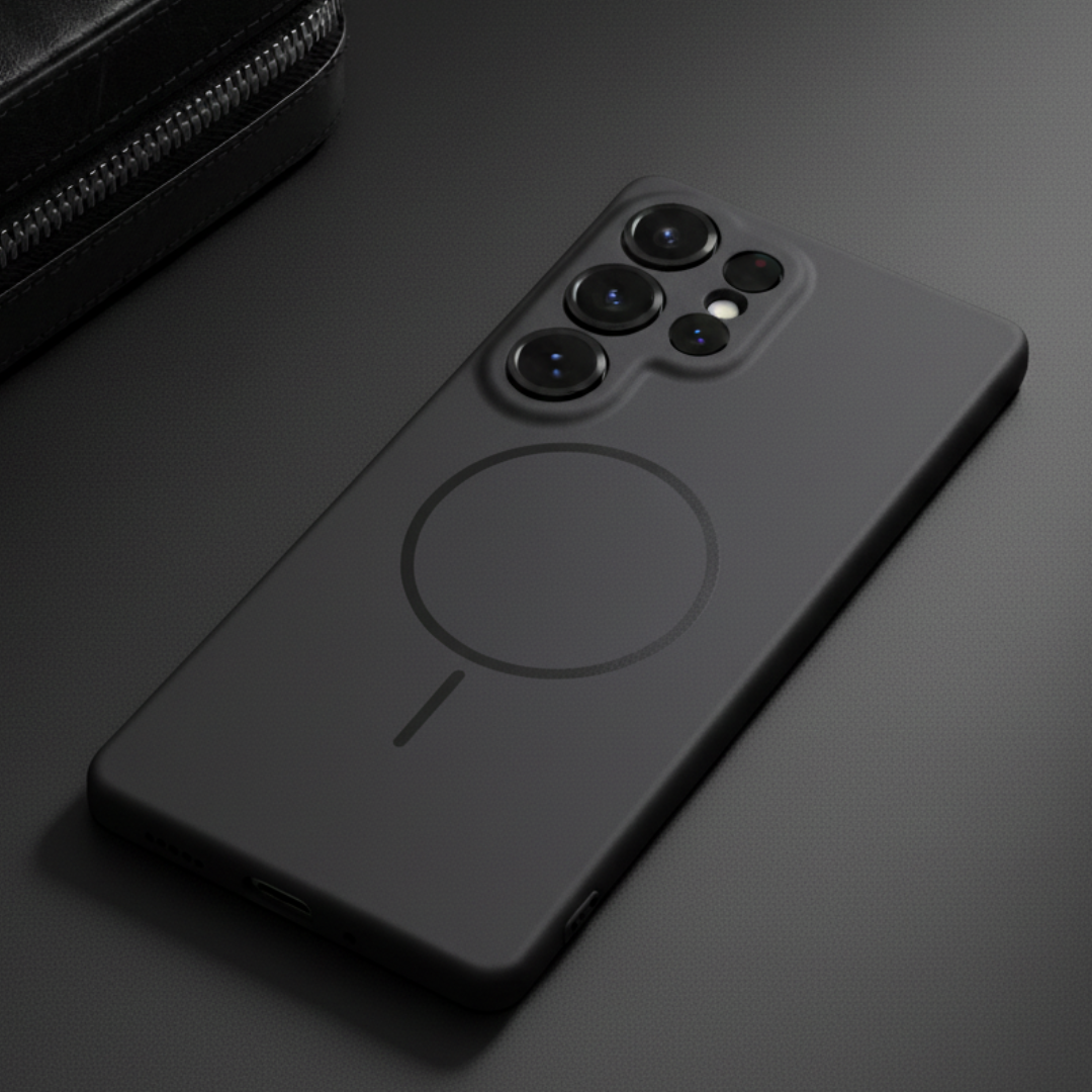 CAVEN Black Silicone case for Samsung S23 Ultra