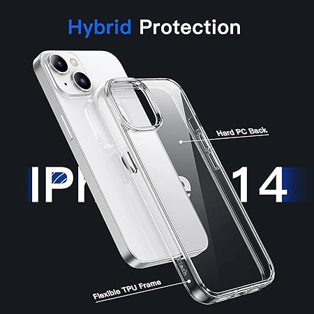 Crystal Clear Transperant case for Apple iphone 14 Plus