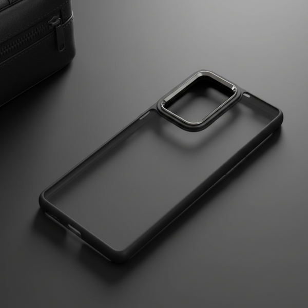 Black Metal Protection Transparent Case for Motorola Edge 50 Fusion