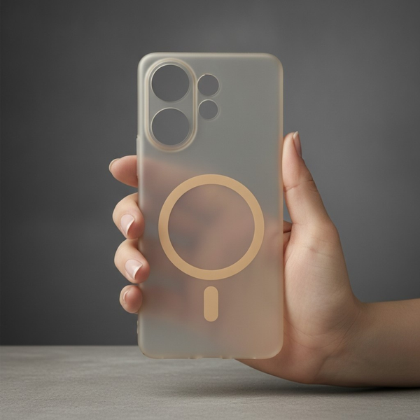 Natural Titanium Paper Matte Magsafe Case for Vivo V60