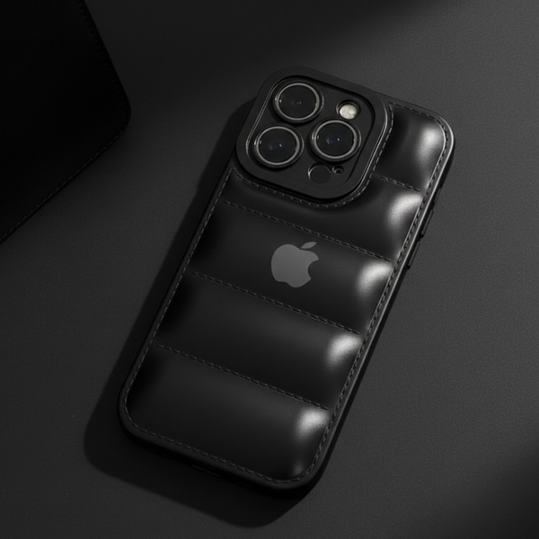 Black Puffon silicone case for Apple iPhone 14 Pro