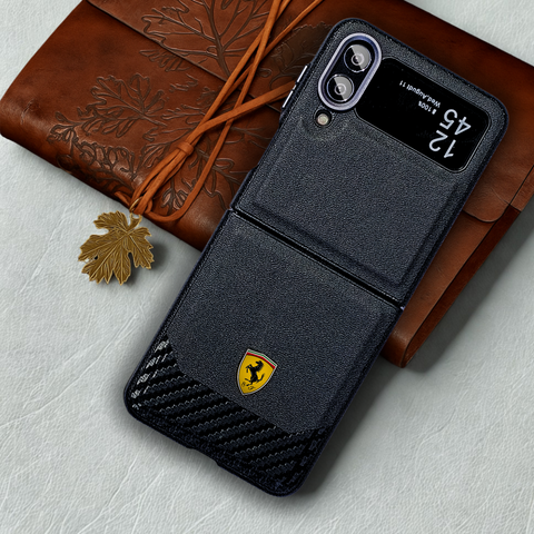 Ferra 1 Black Leather Case for Samsung Galaxy Z FLIP 4