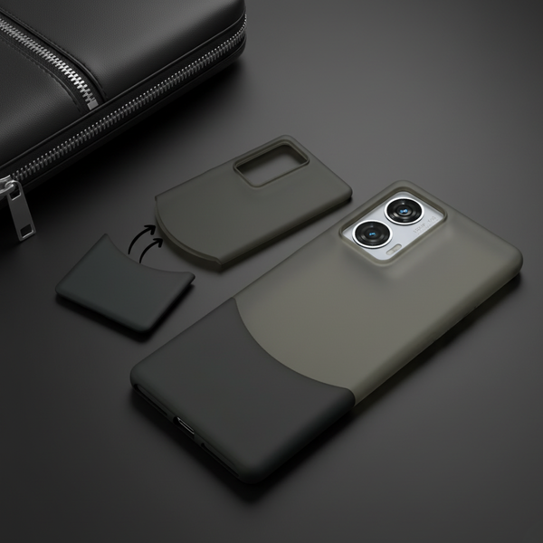 Black Detach Matte Case For Motorola G85