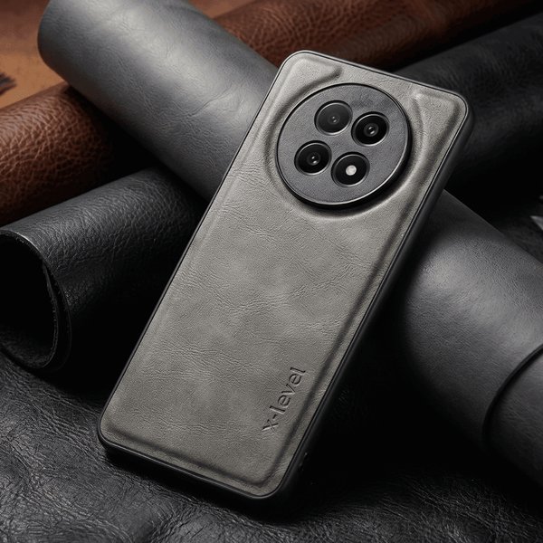 X-LEVEL Grey Leather Case for Realme 12x