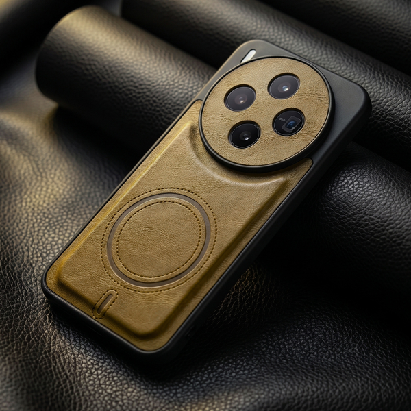Crest Light Brown Leather Case for Vivo X300