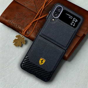 Ferra 1 Black Leather Case for Samsung Galaxy Z FLIP 4